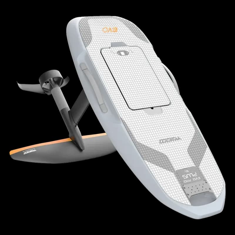 Waydoo Flyer EVO Pro Plus, planche d’e-foil vue de trois quarts
